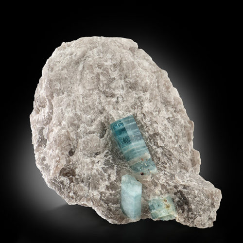 Aquamarine in quartz, Silvana Pegmatite, Codera Valley (SO), Italy. Federico Picciani photo