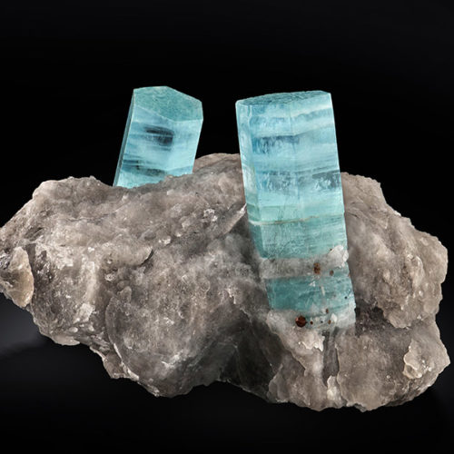 Aquamarine in quartz, Silvana Pegmatite, Codera Valley (SO), Italy. Federico Picciani photo