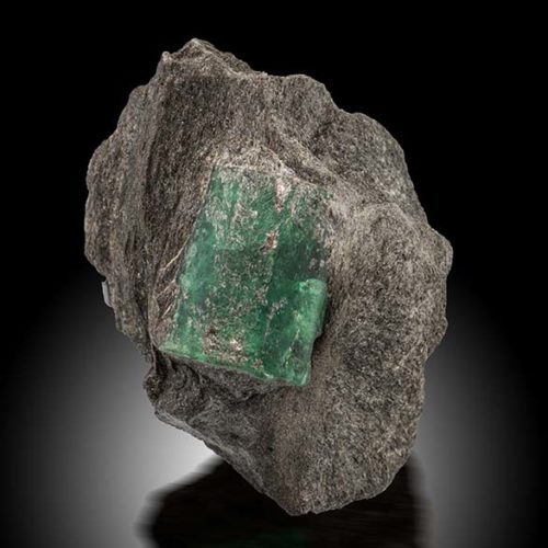 Emerald crystal 5 cm long in matrix, Ekaterinburg, Urals Region, Russia. Federico Picciani photo