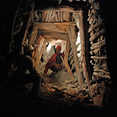 Explorations in old ore mines in Tuscany (Italy). Marco Lorenzoni photos