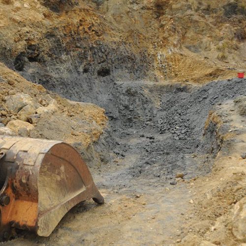 Pyrite and hematite specimens mining in Parco Minerario dell'Isola d'Elba, Rio Marina, Elba island, Italy. Marco Lorenzoni photos